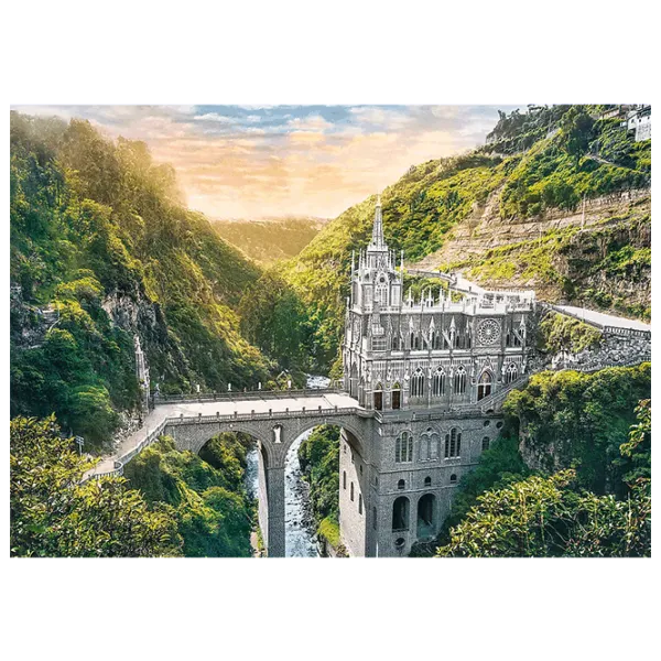 Puzzle Trefl Colombia Sanctuarul Las Lajas 10+/ Numărul de piese: 1000 photo 2 Puzzle Trefl Colombia Sanctuarul Las Lajas 10+/ Numărul de piese: 1000 photo 2