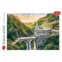Puzzle Trefl Colombia Sanctuarul Las Lajas 10+/ Numărul de piese: 1000 photo 3