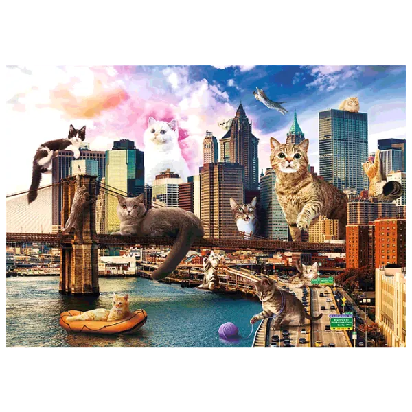 Puzzle Trefl Cats in New York 10+/ Numărul de piese: 1000 photo 2