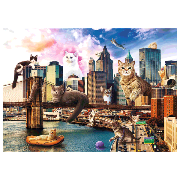 Puzzle Trefl Cats in New York 10+/ Numărul de piese: 1000 photo 2