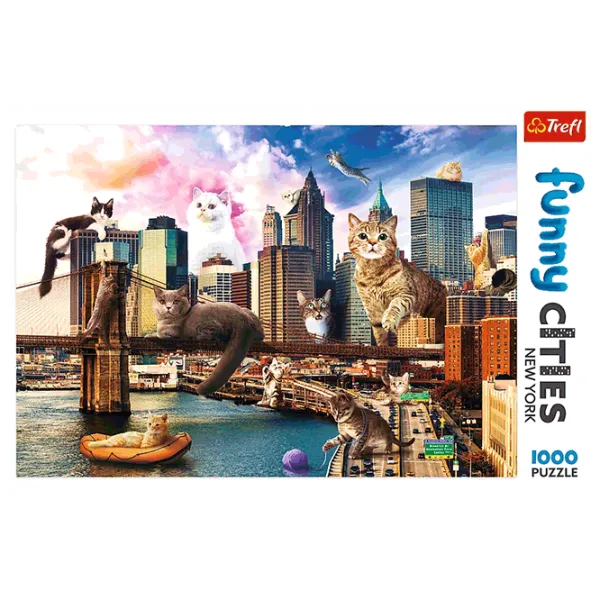Puzzle Trefl Cats in New York 10+/ Numărul de piese: 1000 photo 3