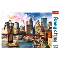 Puzzle Trefl Cats in New York 10+/ Numărul de piese: 1000 photo 3
