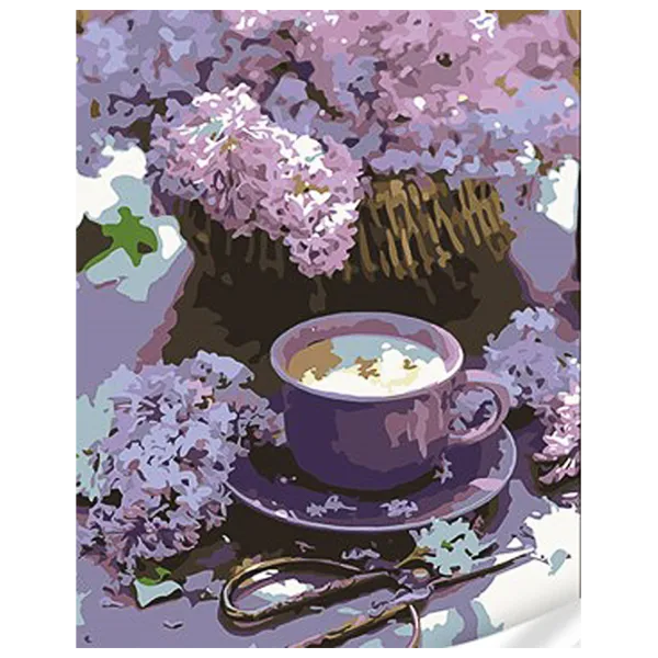 Pictură pe numere Strateg Coș de liliac SS1113 40 x 30 cm / Verticală photo 1 Pictură pe numere Strateg Coș de liliac SS1113 40 x 30 cm / Verticală photo 1