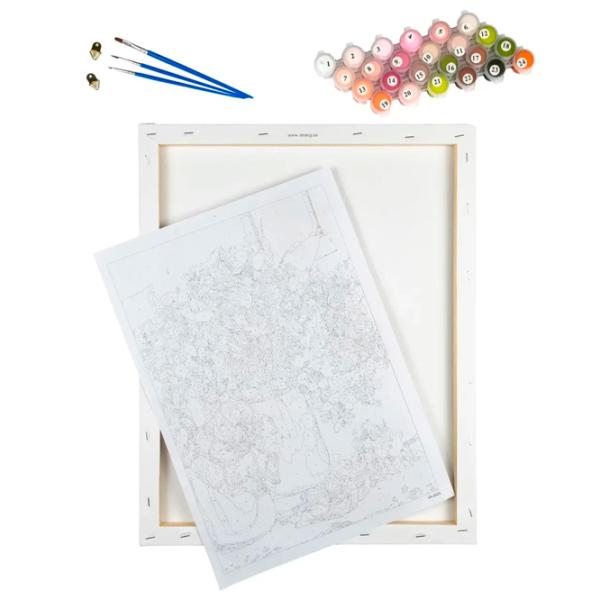 Pictură pe numere Strateg Coș de liliac SS1113 40 x 30 cm / Verticală photo 3 Pictură pe numere Strateg Coș de liliac SS1113 40 x 30 cm / Verticală photo 3