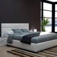 Кровать Indart Kubo 05 160 x 200 см / ЛДСП / Белый