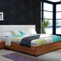 Кровать Indart Kubo 04 160 x 200 см / ЛДСП / Wood