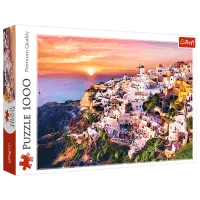 Puzzle Trefl Sunset over Santorini 12+/ Numărul de piese: 1000