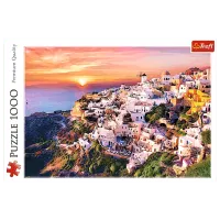 Puzzle Trefl Sunset over Santorini 12+/ Numărul de piese: 1000 photo 2