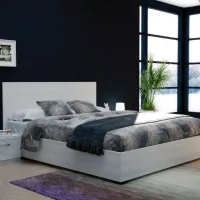 Кровать Indart Kubo 02 160 x 200 см / ЛДСП / Белый