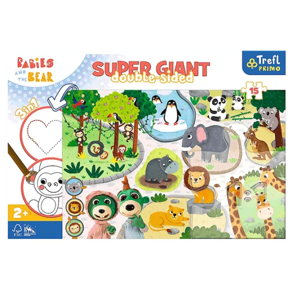 Puzzle Trefl Zoo 2+/ Количество деталей: 15 photo 3 Puzzle Trefl Zoo 2+/ Количество деталей: 15 photo 3