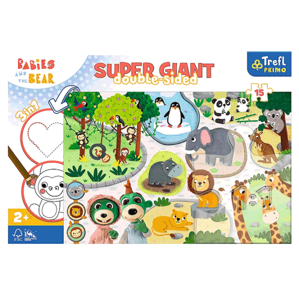 Puzzle Trefl Zoo 2+/ Количество деталей: 15 photo 3 Puzzle Trefl Zoo 2+/ Количество деталей: 15 photo 3