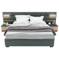 Кровать Indart Kubo 01 160 x 200 см / ЛДСП / Зеленый