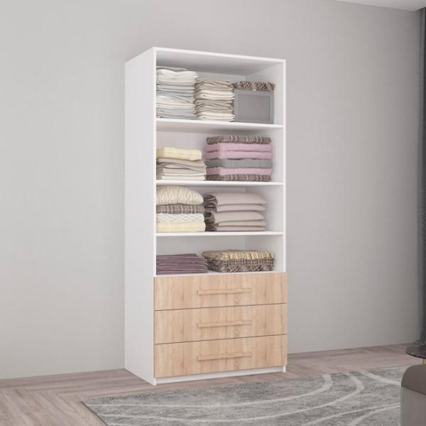 Шкаф Mobildor-Lux Smart-Home 90 x 56см x 200 / ЛДСП / Белый photo 3