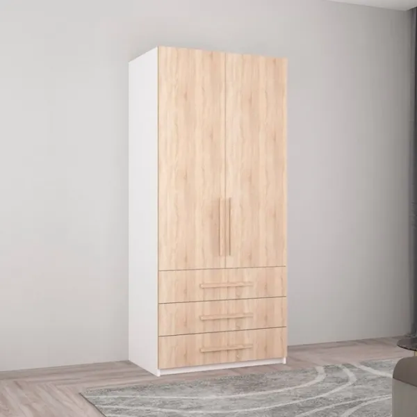 Dulap Mobildor-Lux Smart-Home 100 x 56 x 200 / PAL / Alb photo 2