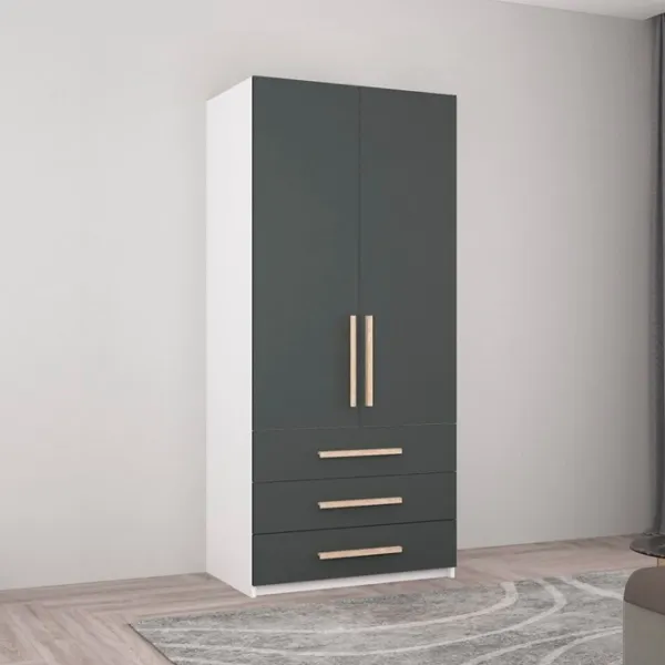 Dulap Mobildor-Lux Smart-Home 90 x 56 x 200 / PAL / Alb photo 3