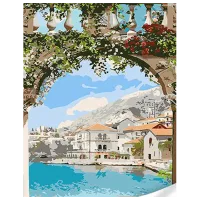 Картина по номерам Strateg Романтический залив SS1055 40 x 30 cm / Вертикальная