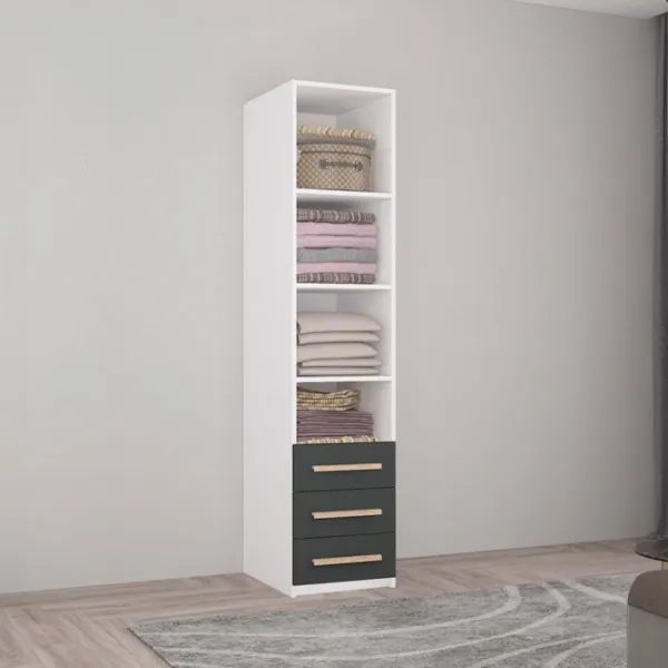 Dulap Mobildor-Lux Smart-Home 40 x 56 x 260 / PAL / Alb photo 2