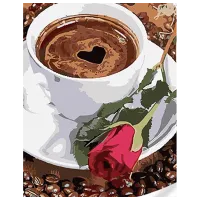 Картина по номерам Strateg Приглашение на кофе SS1093 40 x 30 cm / Вертикальная