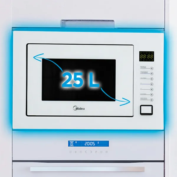 Микроволновая печь Midea TG925B8D-WH Встраиваемый / 900 Вт / Белый photo 5