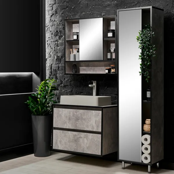 Seturi mobilă de baie Aquatoria Loft PAL / Gray photo 3