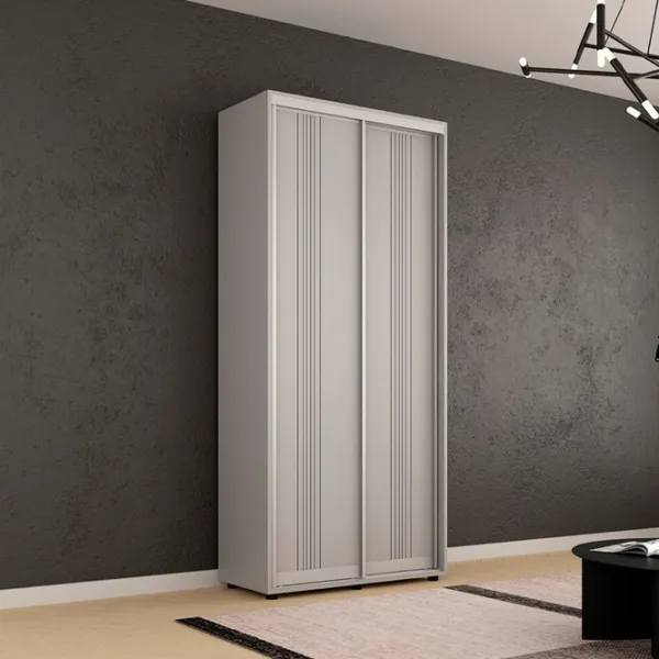 Dulap Mobildor-Lux Compact 110 x 45 x 220 / PAL / Gri deschis photo 3