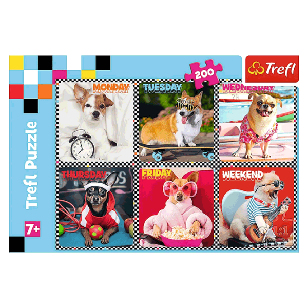 Puzzle Trefl Happy Dogs 7+/ Numărul de piese: 200 photo 2