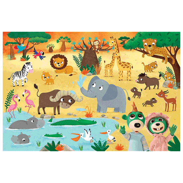 Puzzle Trefl Babies on Safari 3+/ Numărul de piese: 24 photo 2