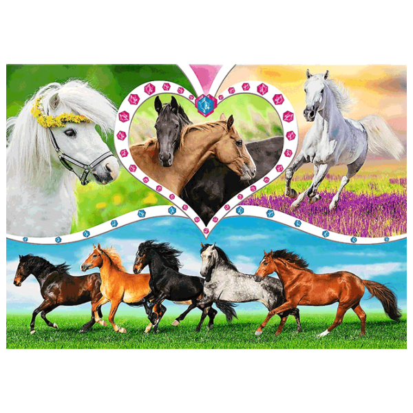 Puzzle Trefl Beautiful horses 7+/ Numărul de piese: 200 photo 2