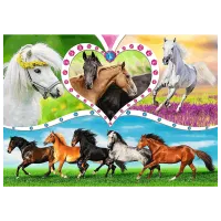 Puzzle Trefl Beautiful horses 7+/ Numărul de piese: 200 photo 2