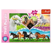 Puzzle Trefl Beautiful horses 7+/ Numărul de piese: 200 photo 3