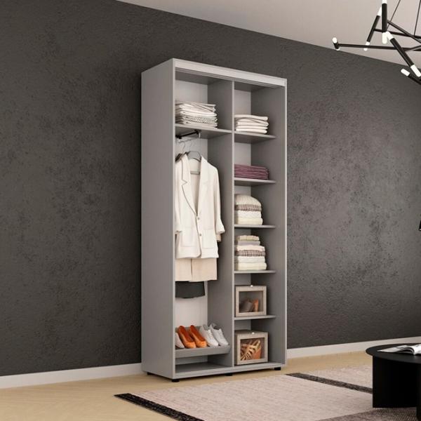 Шкаф Mobildor-Lux Compact 110 x 45см x 220 / ЛДСП / Светло серый photo 3