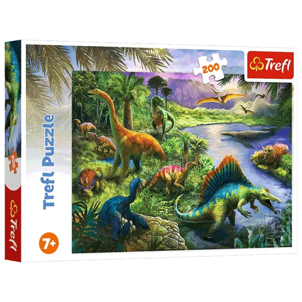 Puzzle Trefl Predatory Dinosaurs 7+/ Количество деталей: 200 photo 1 Puzzle Trefl Predatory Dinosaurs 7+/ Количество деталей: 200 photo 1