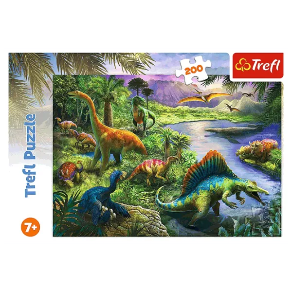 Puzzle Trefl Predatory Dinosaurs 7+/ Количество деталей: 200 photo 2 Puzzle Trefl Predatory Dinosaurs 7+/ Количество деталей: 200 photo 2
