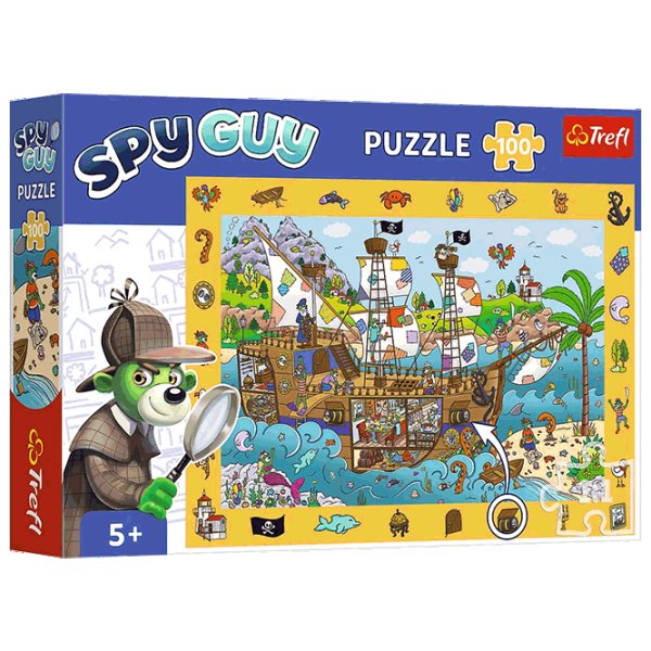 Puzzle Trefl Spy Guy - Pirate Ship 4+/ Numărul de piese: 100 photo 1 Puzzle Trefl Spy Guy - Pirate Ship 4+/ Numărul de piese: 100 photo 1