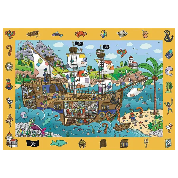 Puzzle Trefl Spy Guy - Pirate Ship 4+/ Numărul de piese: 100 photo 2 Puzzle Trefl Spy Guy - Pirate Ship 4+/ Numărul de piese: 100 photo 2