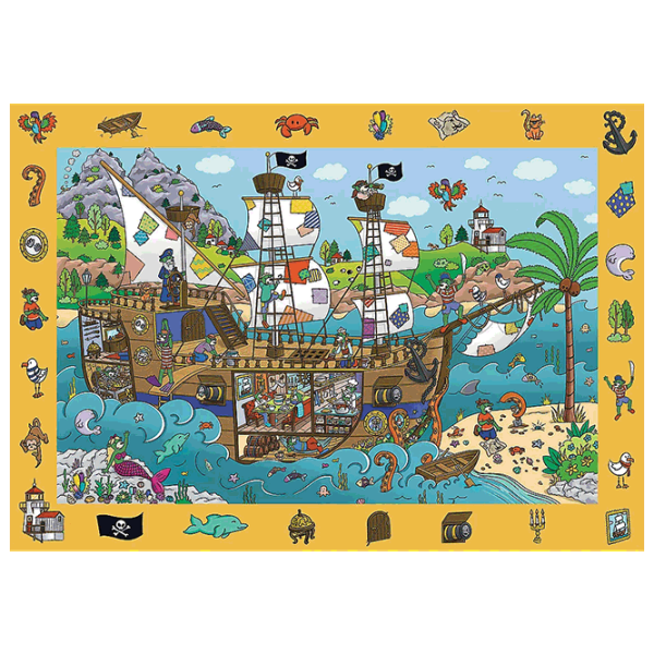 Puzzle Trefl Spy Guy - Pirate Ship 4+/ Numărul de piese: 100 photo 2 Puzzle Trefl Spy Guy - Pirate Ship 4+/ Numărul de piese: 100 photo 2