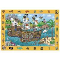 Puzzle Trefl Spy Guy - Pirate Ship 4+/ Numărul de piese: 100 photo 2