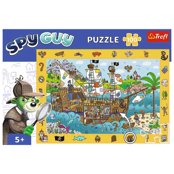 Puzzle Trefl Spy Guy - Pirate Ship 4+/ Numărul de piese: 100 photo 3 Puzzle Trefl Spy Guy - Pirate Ship 4+/ Numărul de piese: 100 photo 3