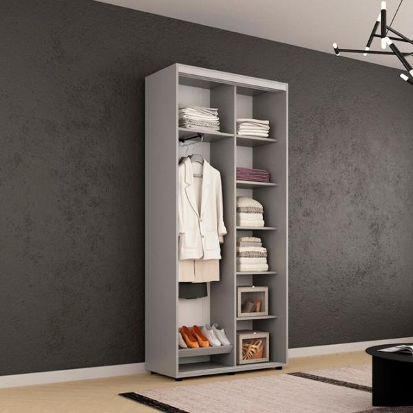 Dulap Mobildor-Lux Compact 110 x 45 x 220 / PAL / Gri deschis photo 2
