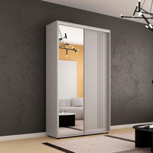 Dulap Mobildor-Lux Compact 120 x 45 x 220 / PAL / Gri deschis photo 3