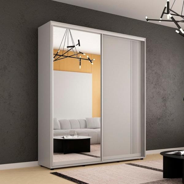 Dulap Mobildor-Lux Compact 180 x 45 x 220 / PAL / Gri deschis photo 2