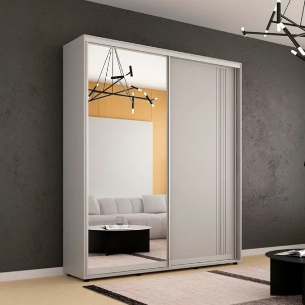 Dulap Mobildor-Lux Compact 190 x 45 x 220 / PAL / Gri deschis photo 3