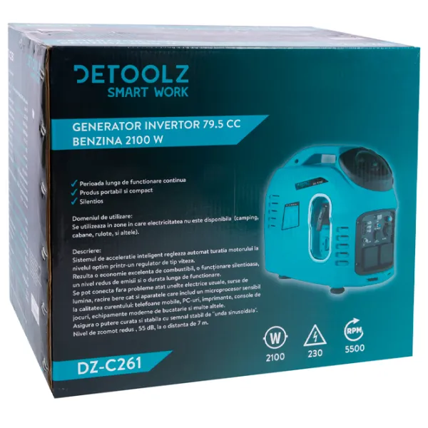 Генератор Detoolz DZ-C261 230 В Бензин / 1.7 кВт photo 10