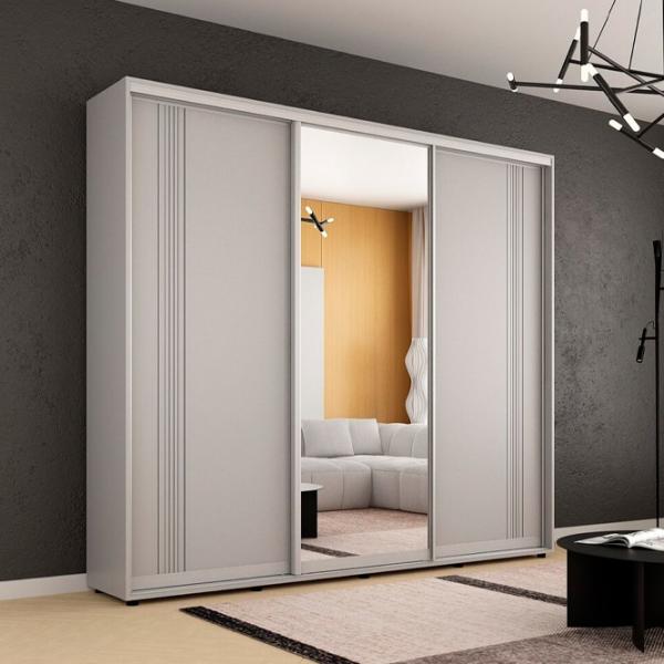 Шкаф Mobildor-Lux Compact 250 x 45см x 220 / ЛДСП / Светло серый photo 2