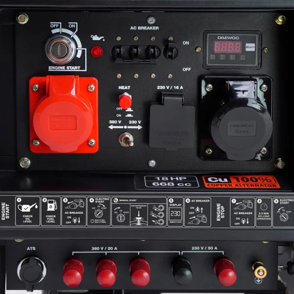 Генератор Daewoo DDAE 9000DXE-3 220 / 380 В Дизель / 6 кВт photo 9