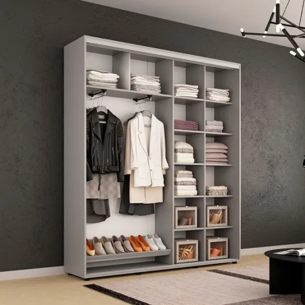 Шкаф Mobildor-Lux Compact 190 x 45см x 220 / ЛДСП / Светло серый photo 3