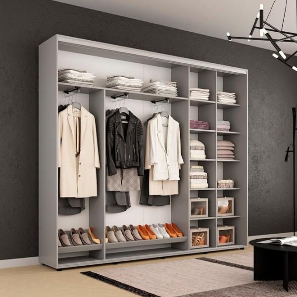 Шкаф Mobildor-Lux Compact 270 x 45см x 220 / ЛДСП / Светло серый photo 3