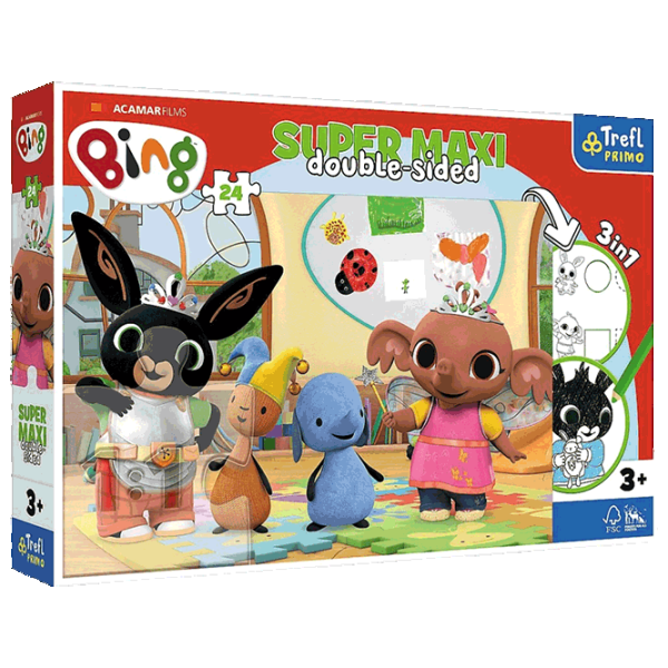 Puzzle Trefl Bing and Frends 3+/ Numărul de piese: 24 photo 1