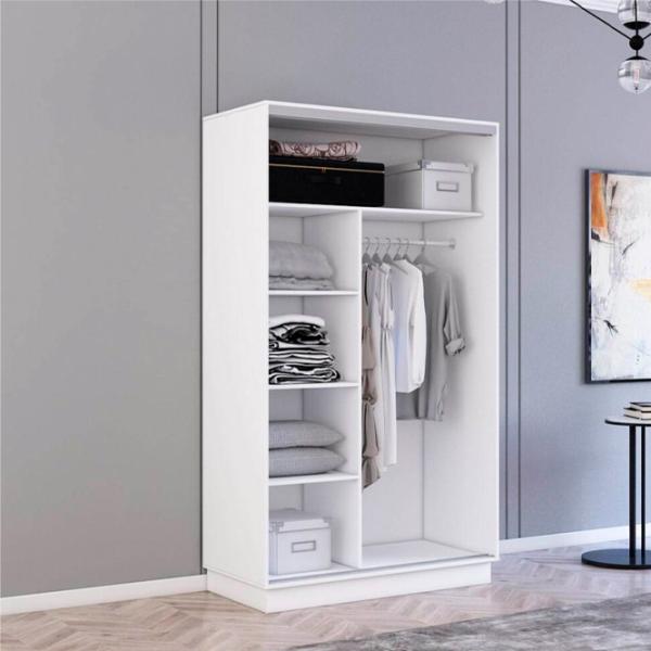 Dulap Mobildor-Lux Fox 100 x 60 x 200 / PAL / Alb photo 2
