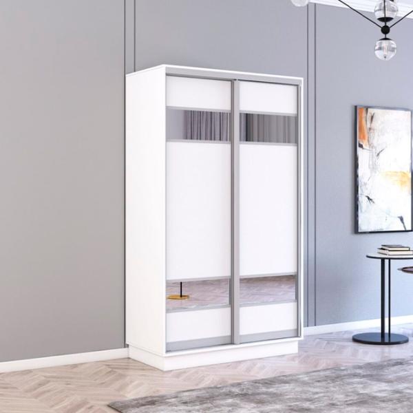 Dulap Mobildor-Lux Fox 100 x 60 x 200 / PAL / Alb photo 3